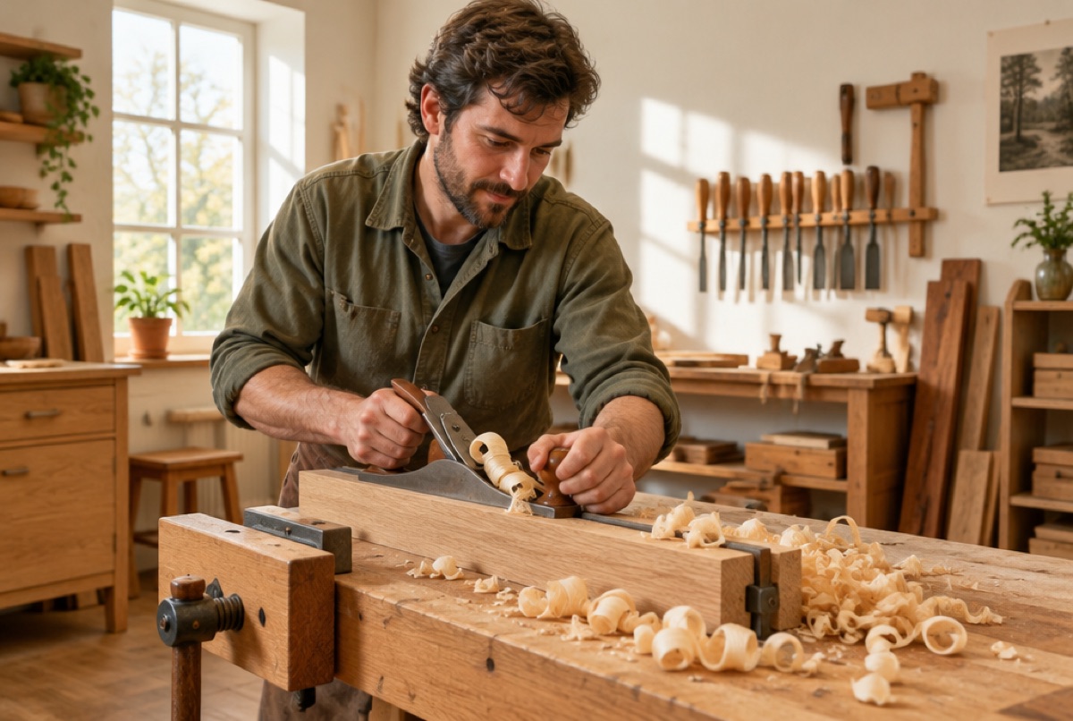 Illustration d’un atelier de menuiserie